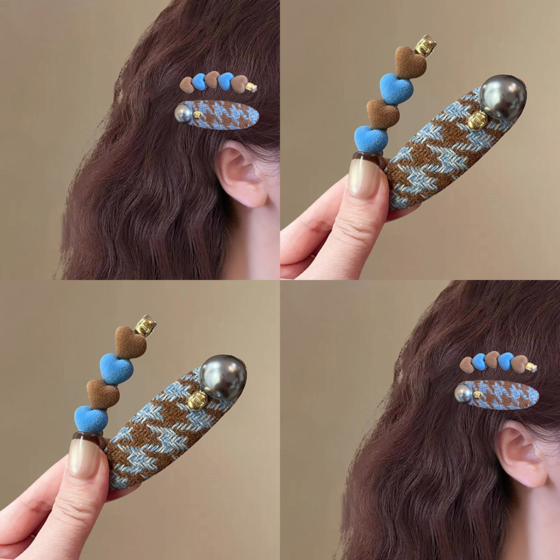 韩系爱心撞色发夹女前额碎发刘海侧边夹气质半扎发一字夹发卡头饰,饰品/流行首饰/时尚饰品新,发饰,淘宝优惠券,粉丝福利购,淘宝优惠卷