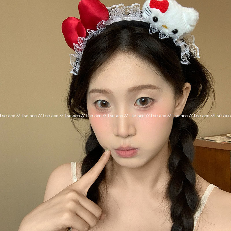 甜美蕾丝花边KT猫发箍
