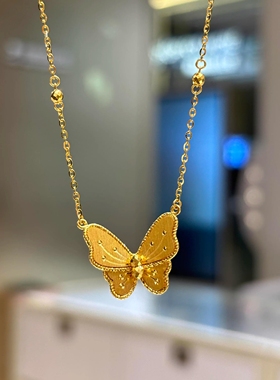 蝴蝶金包银项链女花月佳期
