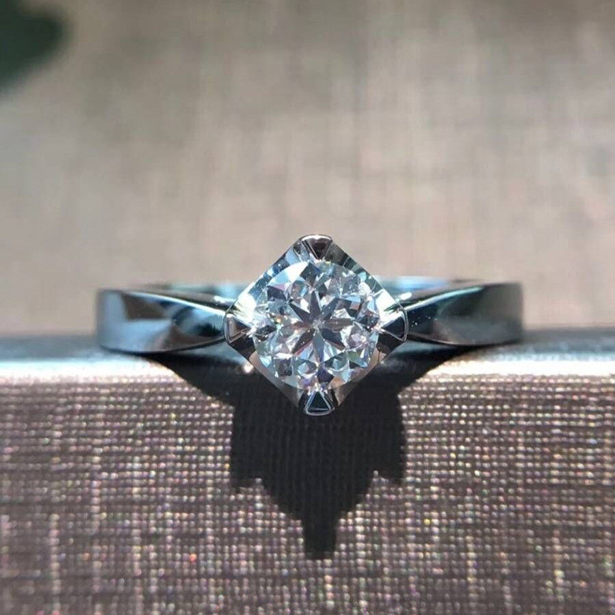 福大生一克拉DE钻石戒指专柜正品天然真钻石定制四爪求婚结婚钻戒