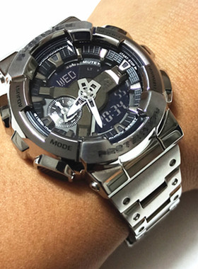 适配卡西欧gm110钢带gm-2100-5600 gw-m5610 dw-5600 ga-2100表带