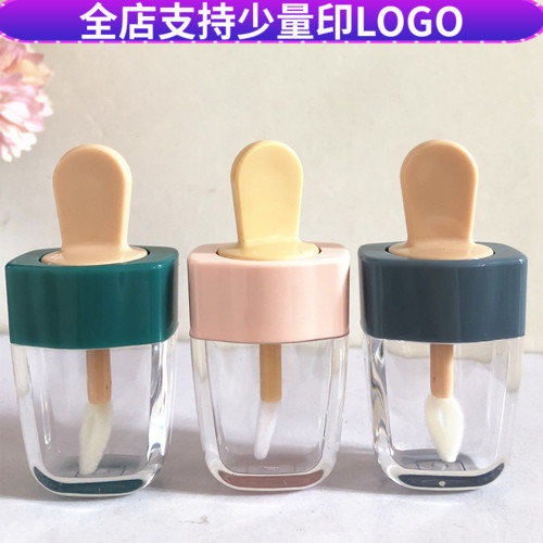 可爱雪糕唇釉管 DIY唇彩分装瓶 粉色冰淇淋唇釉空管 个性染唇液瓶
