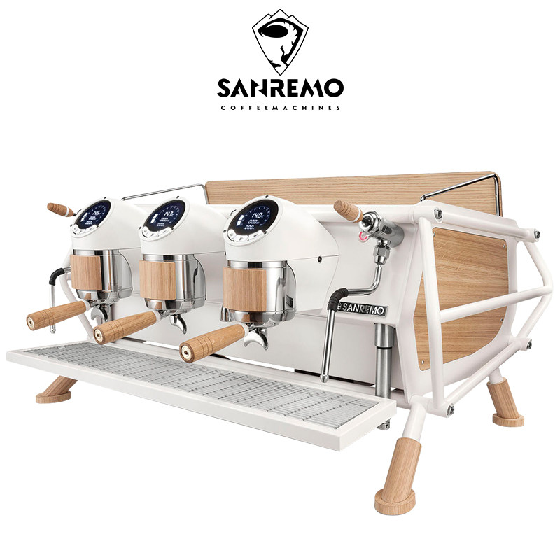Sanremo/赛瑞蒙Cafe Race白木意式双头三头半自动咖啡机意大利