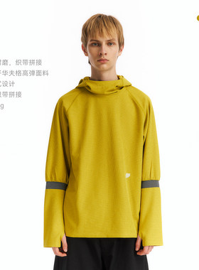NORYBRAND 男女同款连帽卫衣春夏网眼华夫格纤薄透气运动休闲长袖