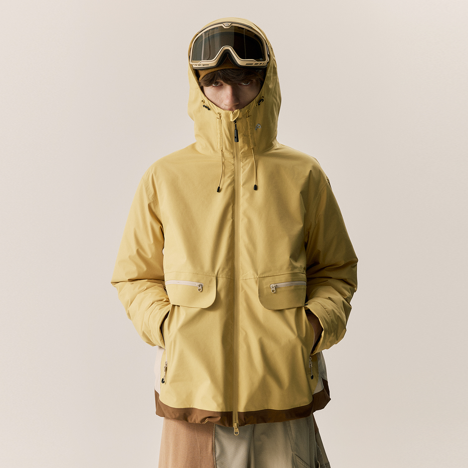 NORYBRAND全压胶冲锋衣防水90白鸭羽绒服 极寒保暖冲锋羽绒服