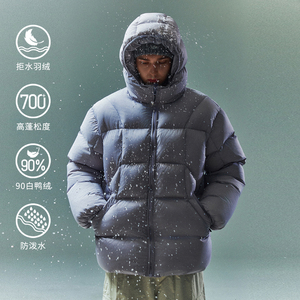 NORYBRAND 基础简约加厚连帽多色90白鸭绒羽绒服 拒水外套上衣
