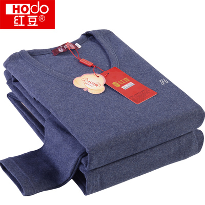 红豆男纯棉棉毛衫红豆绒内衣套装