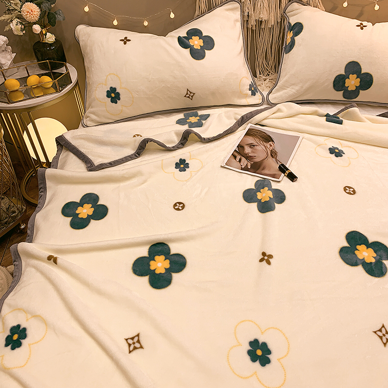 速发珊牛奶绒单件童生宿舍法兰绒被单人儿学风瑚绒床笠三件套2