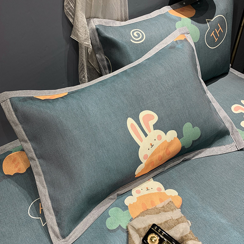 速发枕套一对装个人家单夏天单人用双儿童夏季凉爽凉席枕芯枕头套