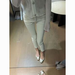 九分气质外穿小脚裤 白色低腰铅笔牛仔裤 紧身靴裤 个性 潮 女2026春季