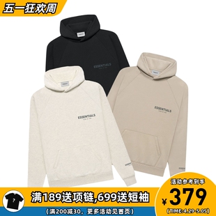 Fear God 阿伦777 Essentials 21FW反光字母logo加绒卫衣帽衫