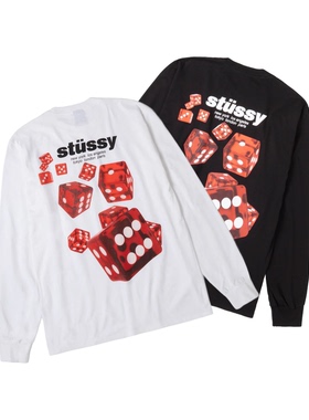 阿伦777 Stussy Rollers LS Tee 25SS新款红色骰子长袖薄款T恤男