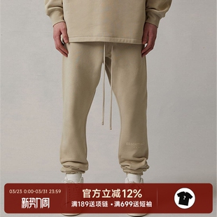 God Essentials 22SS植绒字母抽绳束脚卫裤 阿伦777 长裤 Fear