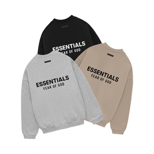God Essentials 24FW Core圆领加绒卫衣 阿伦777 Holiday Fear