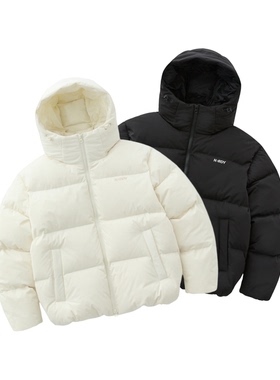 阿伦777 Nerdy韩国潮牌25FW经典小标保暖鸭绒男女连帽羽绒服外套