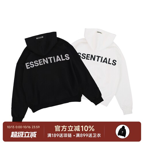 FearofGod19FW反光3M卫衣帽衫