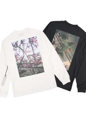 阿伦777 Fear Of God FOG Essentials 19FW相片花卉长袖T恤情侣