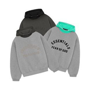 Fear 24SS圆弧拼色连帽加绒卫衣帽衫 Essentials God 阿伦777