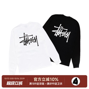 现货Stussy Basic LS Tee 26新款基础印花薄长袖T恤男女同款