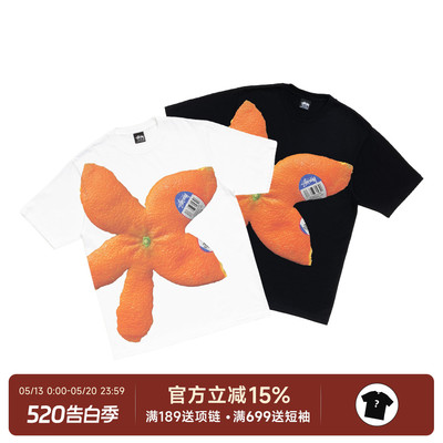正品Stussy26SS斯图西橙皮短袖