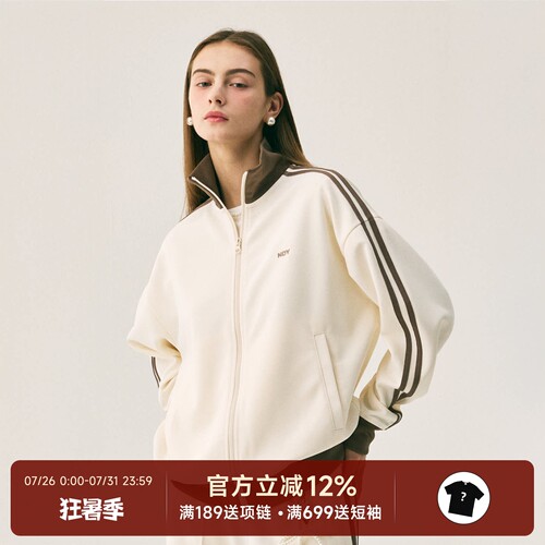 Nerdy25FW串标薄款拉链夹克外套