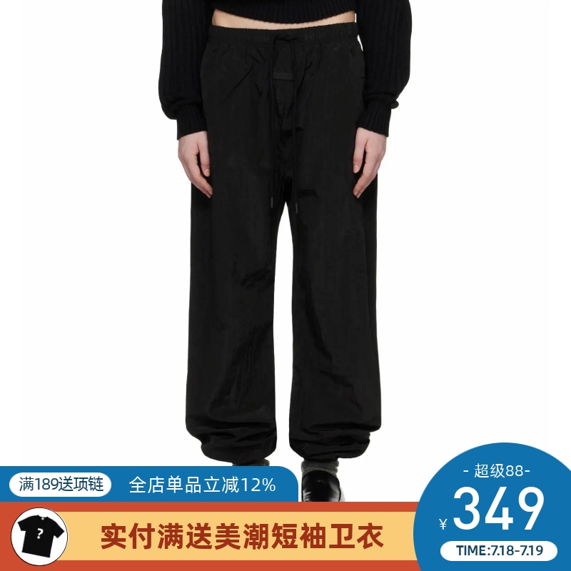 阿伦777 Fear of God Essentials SS24尼龙纯色束脚休闲长裤男款