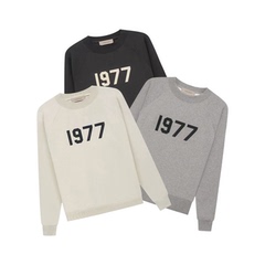 阿伦777 Fear of God Essentials 22SS 1977数字植绒套头加绒卫衣