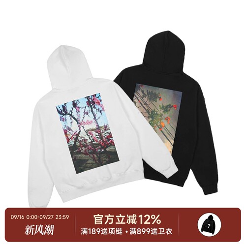 Essentials19FW花卉卫衣帽衫男