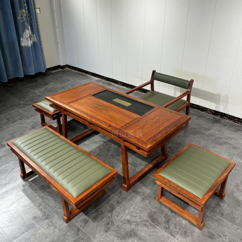 大果紫檀茶桌中式实木家具