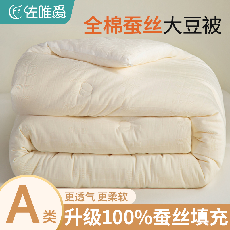 全棉大豆被蚕丝被冬被被芯