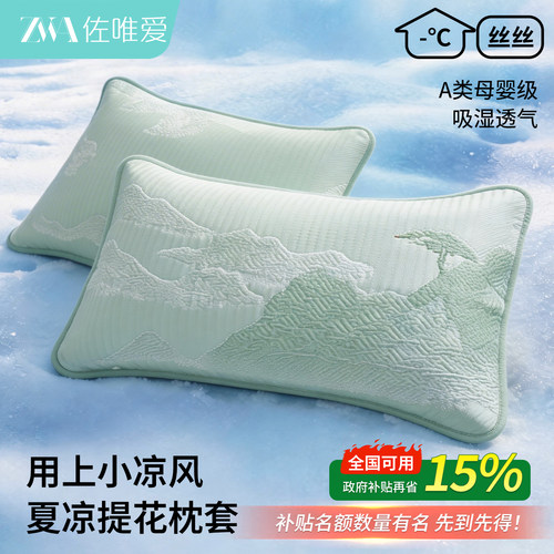 2026新款夏季提花凉感丝枕套
