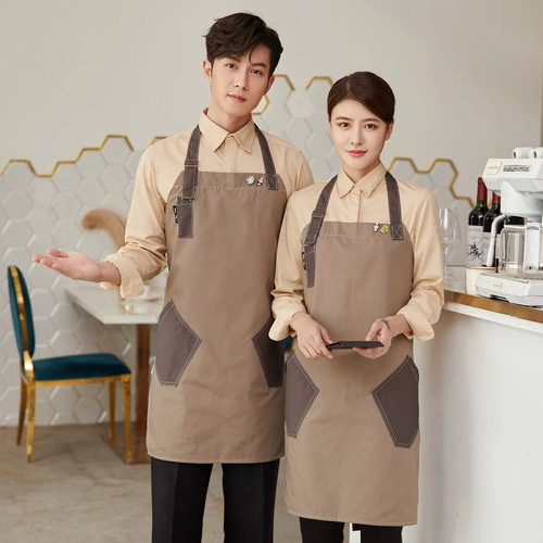 Работники магазина молока работники Рабочая одежда рубашка, длинные западные ресторанные кафе -ресторан ресторана, официант, Установив рабочую услугу осенью