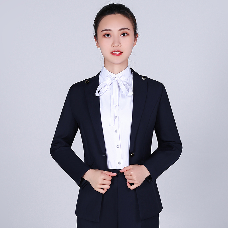 中国移动工服女长袖外套裤子衬衫春秋营业厅前台工装制服套装2019