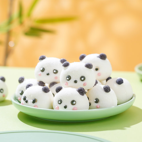 【现货发】网红3d小熊猫棉花糖软糖商用小零食高颜值糖果呆萌超萌