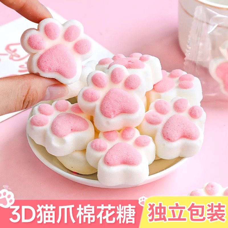 网红糖果猫爪手工棉花糖
