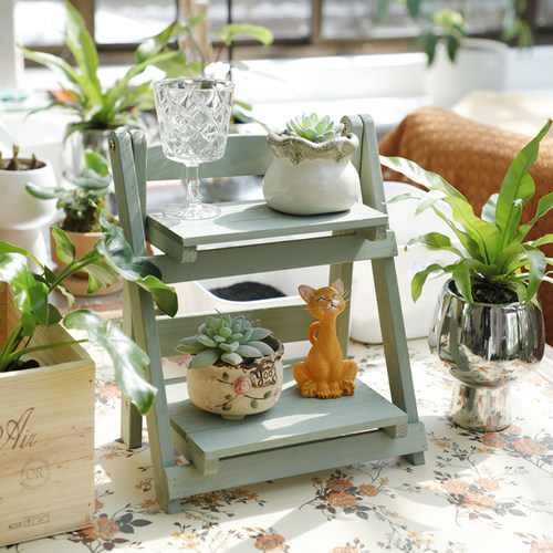 折叠桌面花架小型多肉窗台飘窗木