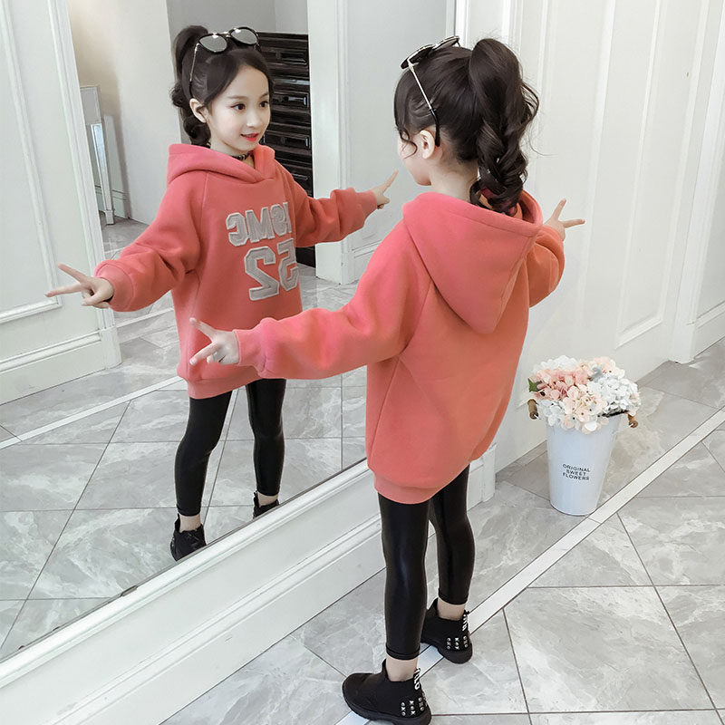 Girls winter Plush Sweater 2019 new pattern Big Kids Korean Edition Western style Mid length version girl Fashionable jacket Autumnin the Children/Baby/Family fitted , Sweater/Fleece  category - from Buy2taobao.com to provide professional Taobao agent buy service