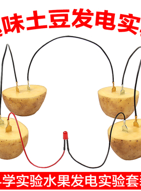 土豆发电水果电池儿童科学实验材料小学生原电池原理实验演示教具