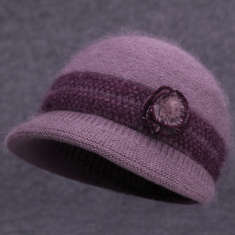 中老年人冬季保暖妈妈针织帽