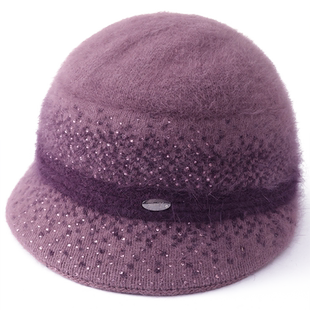 中老年帽子女冬天妈妈保暖帽加绒厚老人奶奶盆帽老太太针织毛线帽