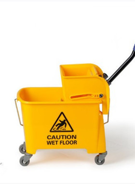 白云清洁AF08068 20L单桶榨水车挤拖把水桶家用挤水桶酒店清洁车