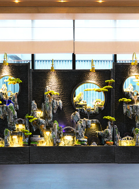 办公室公司玄关水幕墙装饰景观