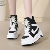 15CM厚底内增高小白鞋 2025新款 加绒保暖小个子时尚 男女休闲鞋