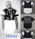 chris brown leather t-shirt rapper hiphop dancer 拼接短袖T恤