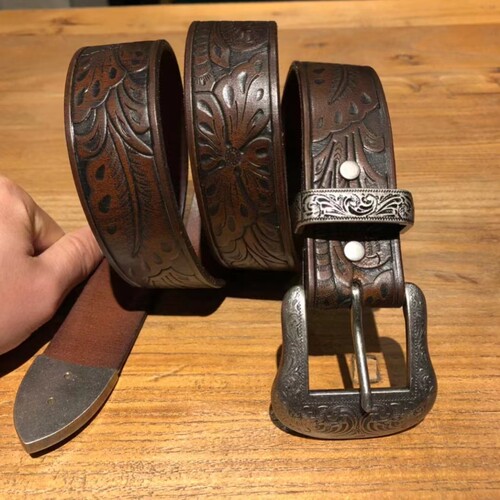 男女通用头层牛皮纯铜简约纯手工