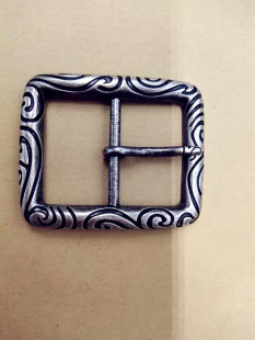 镀银复古 新款 雕花款 皮带用日字扣 纯铜材 美式 内径40mm 复古经典