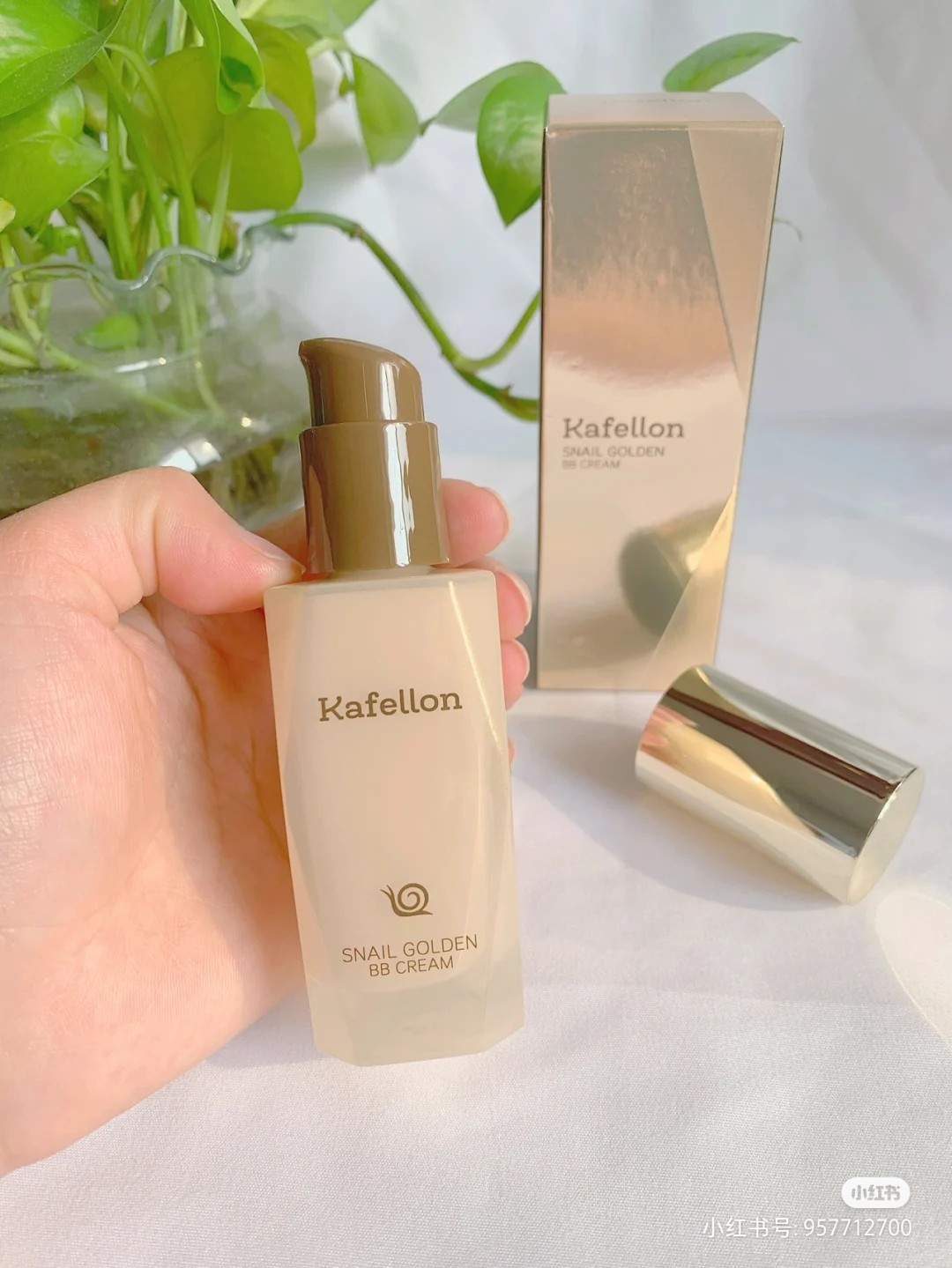 凯芙兰蜗牛金致修护BB霜小金瓶粉底液保湿遮瑕隔离奶油肌不易脱妆