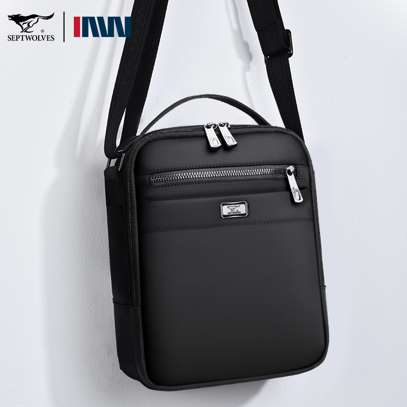 七匹狼男士斜挎包时尚单肩包手提
