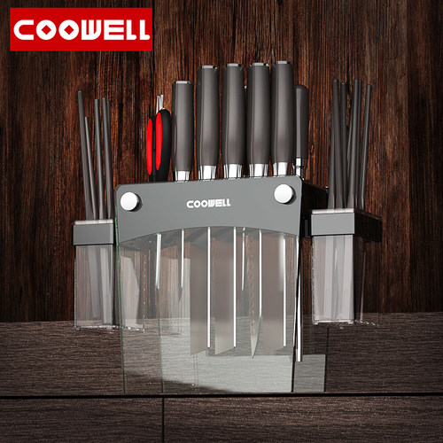coowell刀架厨房用品风干筷子笼