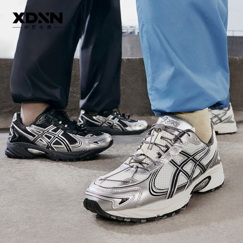 亚瑟士新款复古黑色运动鞋